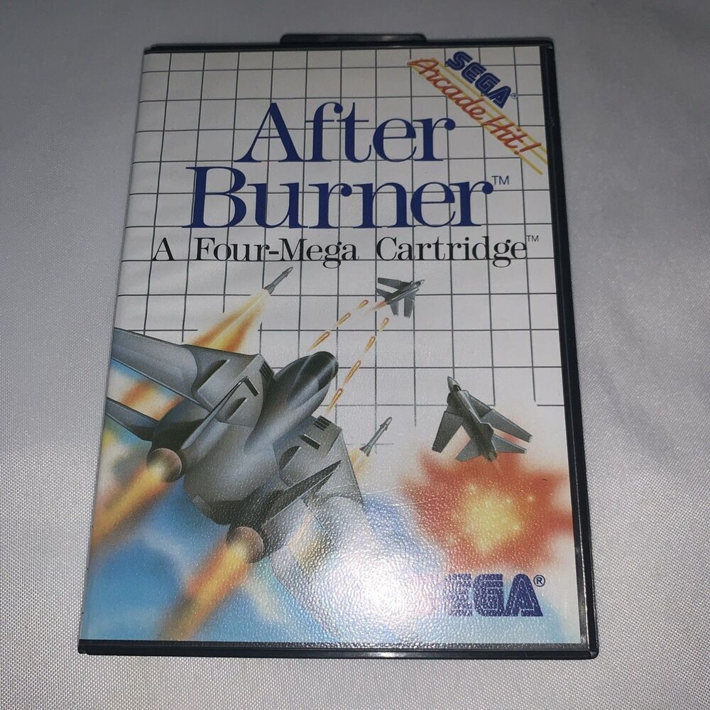 Video Game After Burner Sega Master System, A Four Mega Cartridge